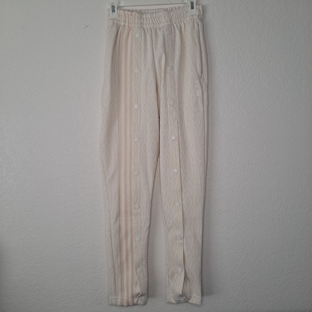NEW Unisex Adidas x IVY Park Beyonce Monogram Track Cream Pants Size XS H18996